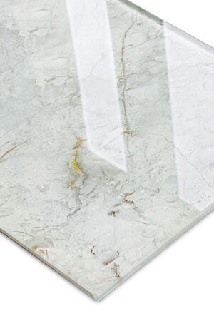 Płytka ścienna szklana dekor vena white 30x90 GAT  I