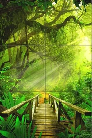 Panel Szklany Natura-2 180x240-dekor leśny krajobraz Alfa-Cer GAT I