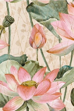 Mural gresowy 60x60 FLOWERS-2 (LOTOS MINI) MAT