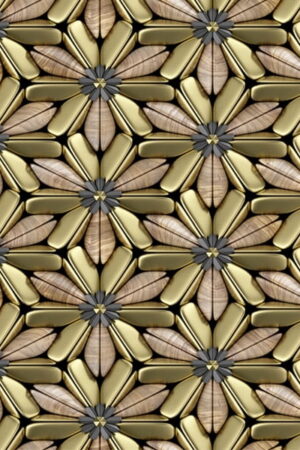 Mural gresowy 60x60 SPRINGWOOD GOLD MAT
