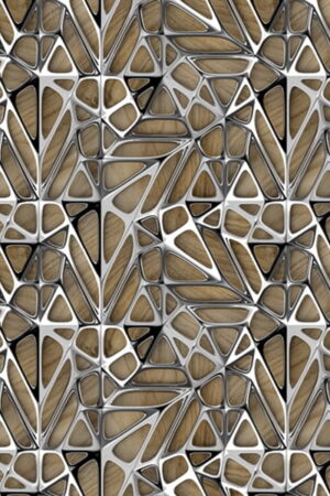 Mural gresowy 60x60 SPIDERWOOD SILVER MAT