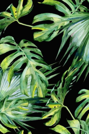 Mural gresowy 60x60 JUNGLE BLACK MAT