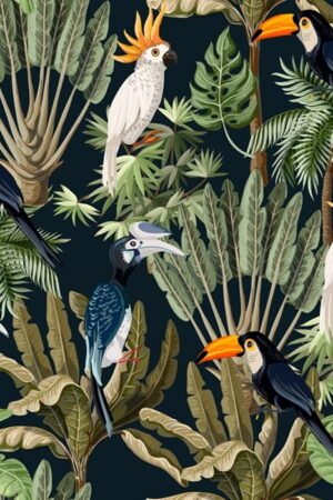 Mural gresowy 60x60 TROPIC-7 BLACK MAT GAT I