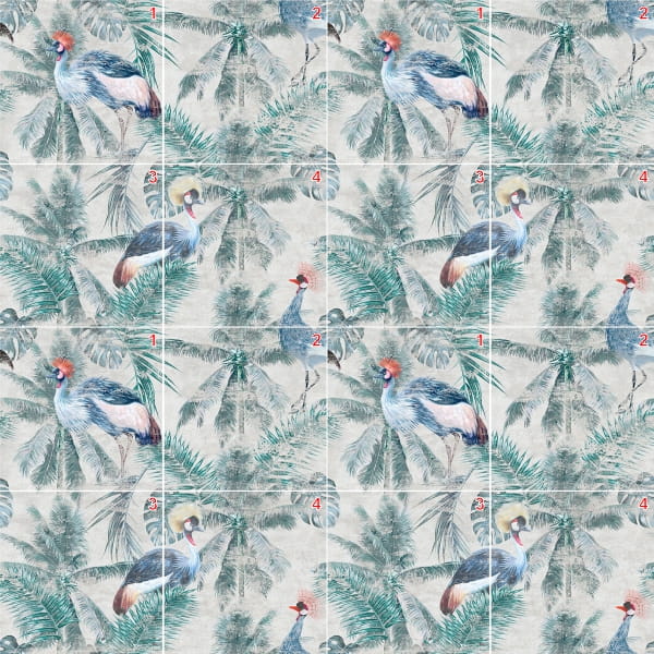 Mural gresowy 60x60 BIRDS 1/4 MAT GAT I - obrazek 3