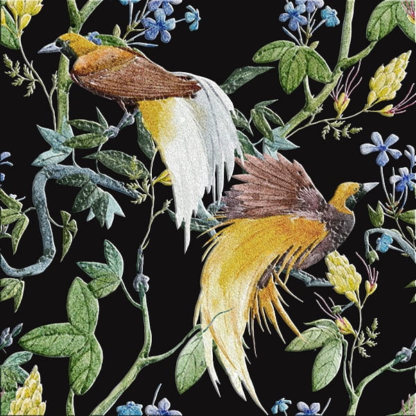 Mural gresowy 60x60 GARDEN BLACK-3 STR-S