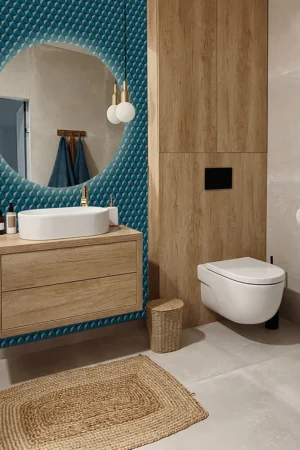 Ceramik Studio Mozaika 3D Hex Turquise