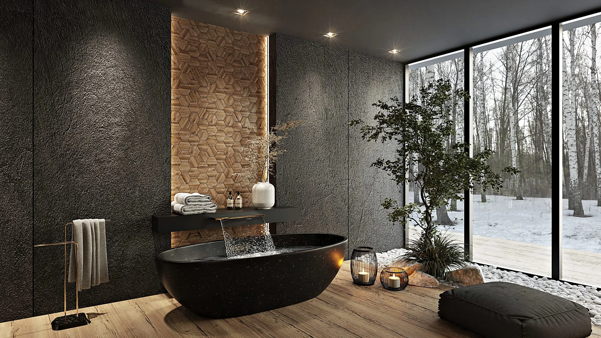 Ceramik Studio Mozaika Heksagon Dark Wood - obrazek 2