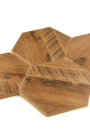 Ceramik Studio Mozaika Heksagon Dark Wood