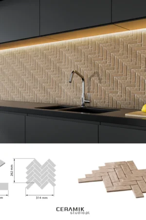 Ceramik Studio Mozaika Vibrant Taupe