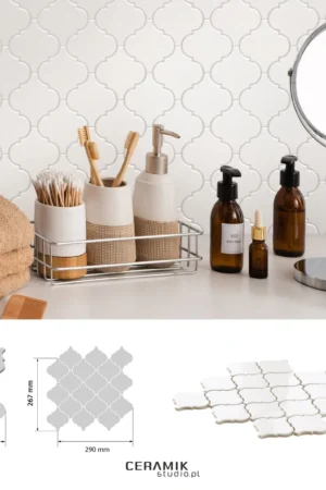 Ceramik Studio Mozaika Arabesque Snow