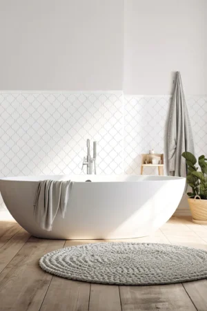 Ceramik Studio Mozaika Arabeska White Mat