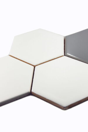 Ceramik Studio Mozaika Heksagon White & Light Grey