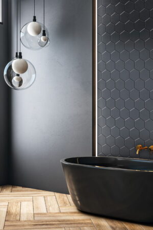 Ceramik Studio Mozaika Heksagon Black