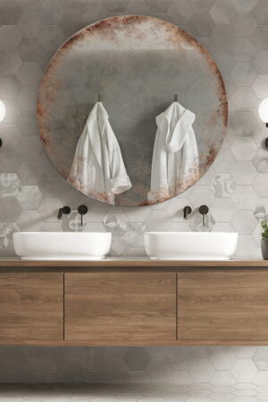 Ceramik Studio Mozaika Heksagon Cemento Patchwork