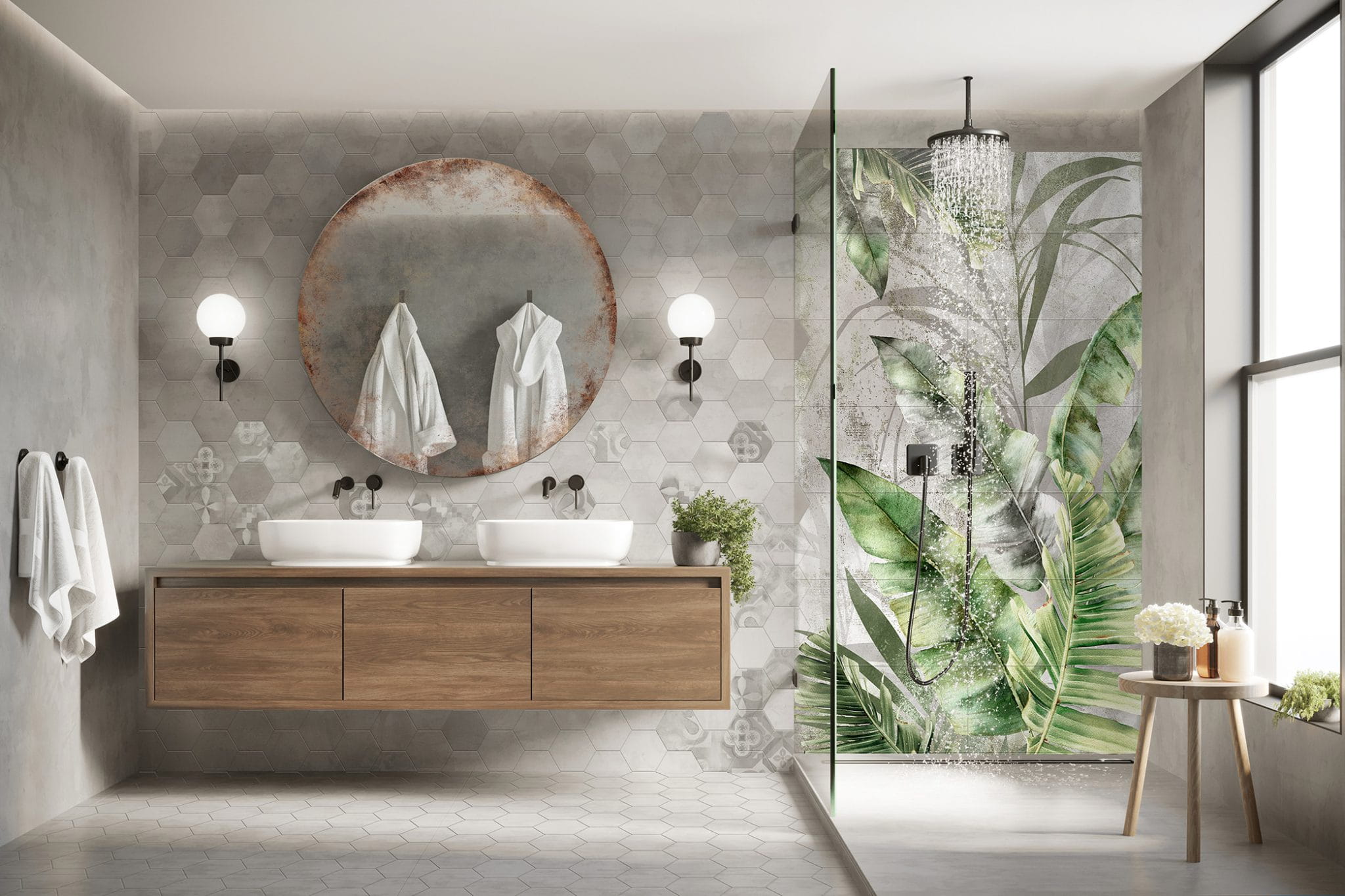 Ceramik Studio Mozaika Heksagon Cemento Patchwork - obrazek 2