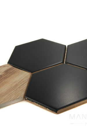Ceramik Studio Mozaika Heksagon Black – Wood