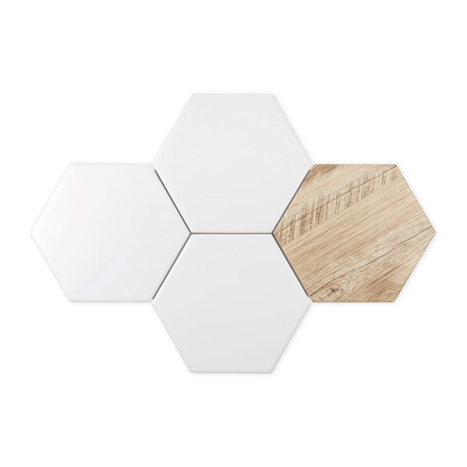 Ceramik Studio Mozaika Heksagon White – Wood - obrazek 2