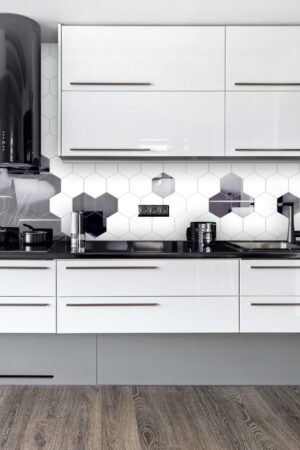 Ceramik Studio Mozaika Heksagon White&Mirror