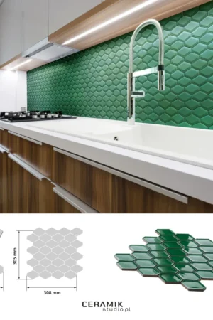 Ceramik Studio Mozaika Daring Emerald