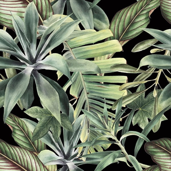 Mural gresowy 60x60 JUNGLE BLACK SATINE MAT GAT I