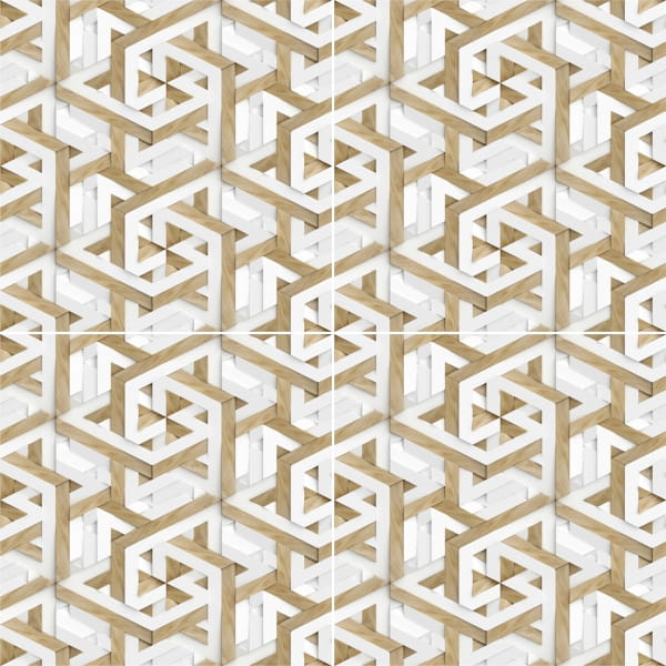 Mural gresowy 60x60 ILLUSION WHITE MAT - obrazek 2