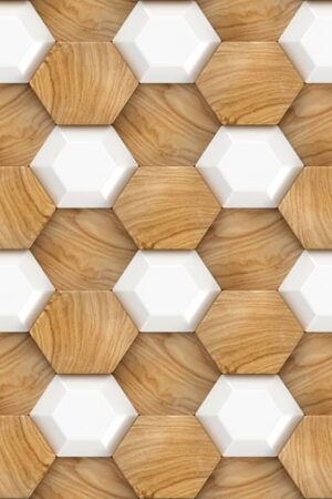 Mural gresowy 60x60 ILLUSION-4 HEX MAT