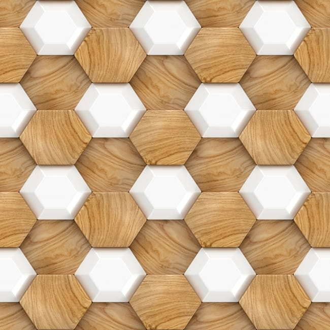 Mural gresowy 60x60 ILLUSION-4 HEX MAT