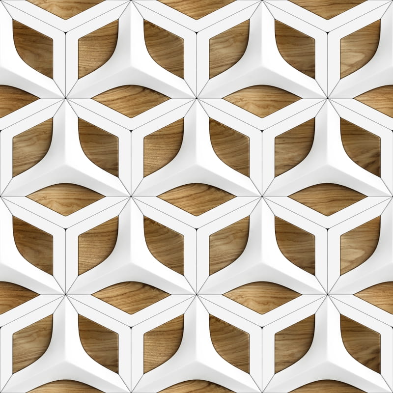 Mural gresowy 60x60 ILLUSION-5 WOOD MAT