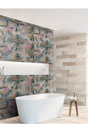 Mural gresowy 120x120 FLAMINGO 4-ELEM. MAT