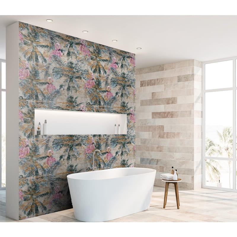 Mural gresowy 120x120 FLAMINGO 4-ELEM. MAT