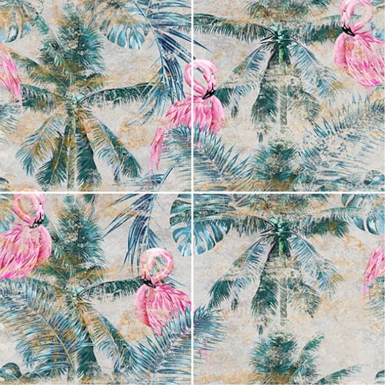 Mural gresowy 120x120 FLAMINGO 4-ELEM. MAT - obrazek 3