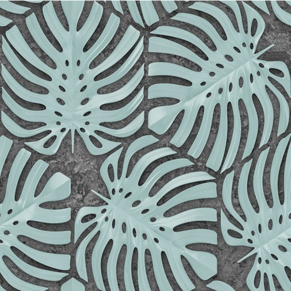 Mural gresowy 60x60 MONSTERA CEMENT-1 MAT