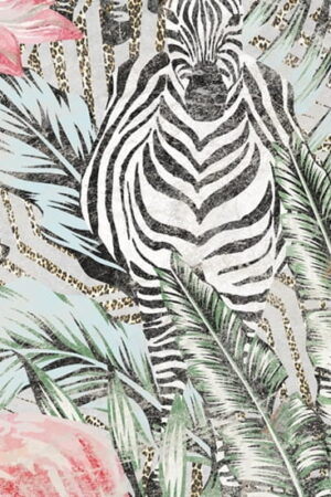 Mural gresowy 60x60 ZEBRA 2/4 MAT