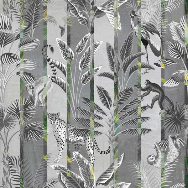 Mural gresowy 120x120 SAFARI 4-ELEM. MAT