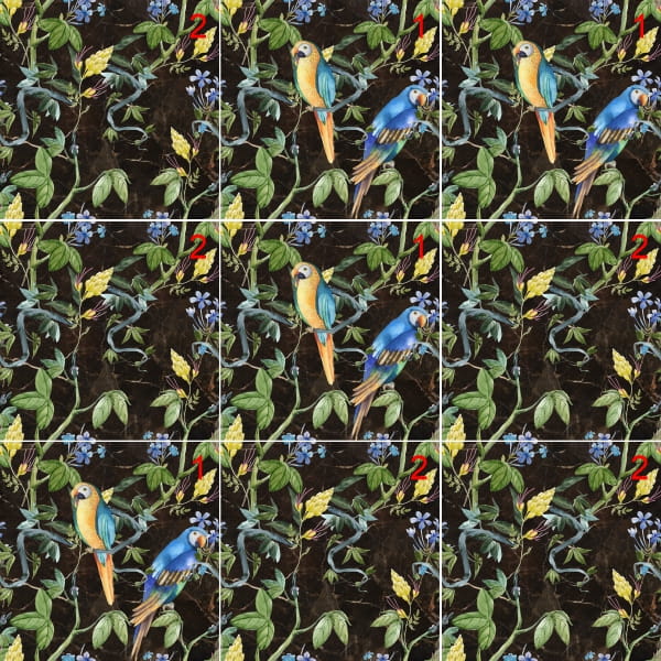 Mural gresowy 60x60 GARDEN MOKKA-2 STR-S - obrazek 2