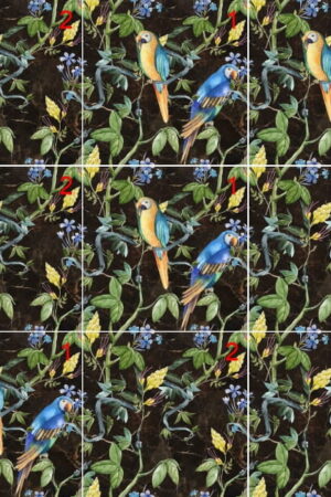 Mural gresowy 60x60 GARDEN BLACK-1 STR-S