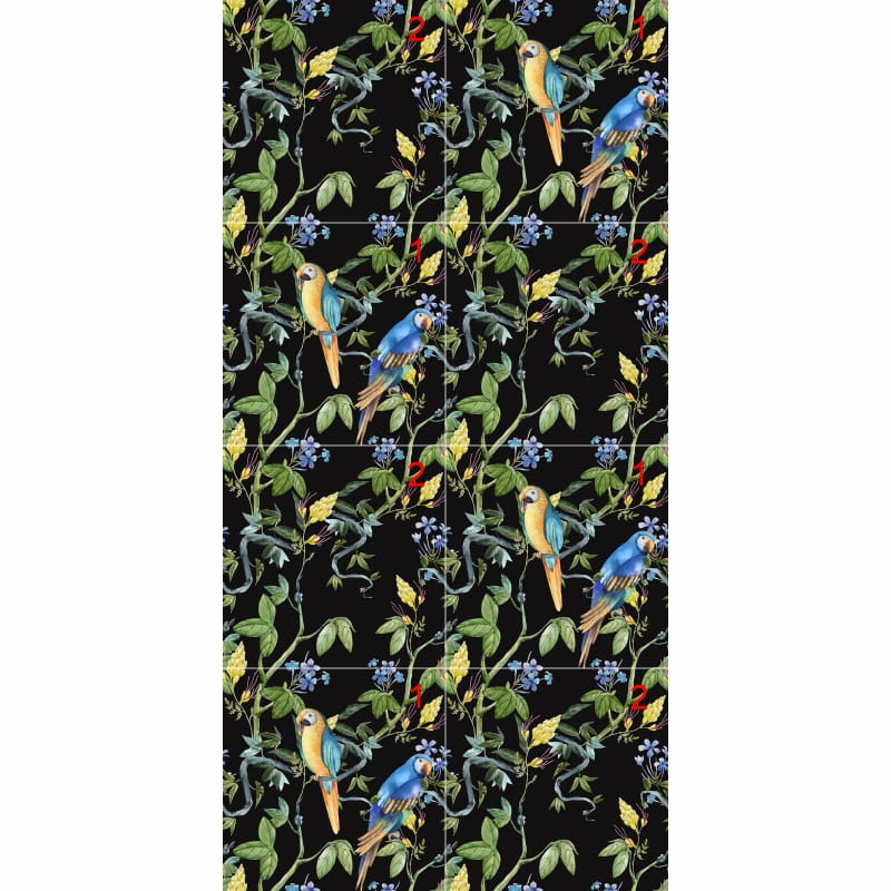 Mural gresowy 60x60 GARDEN BLACK-2 STR-S - obrazek 2
