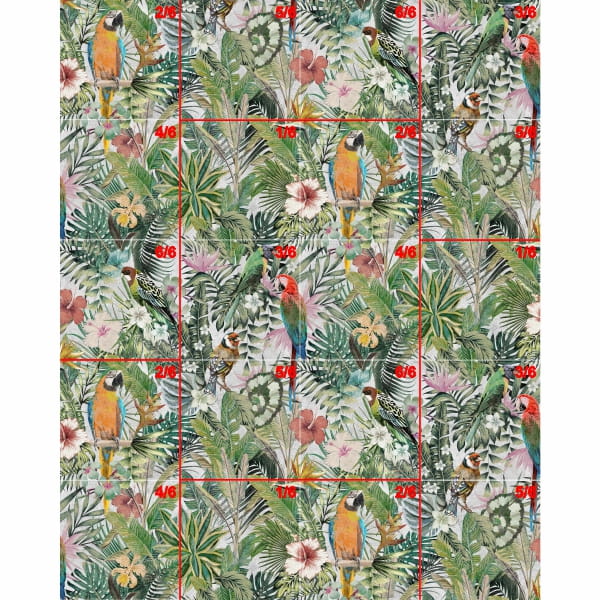 Mural gresowy 60x60 PRESTIGE JUNGLE-2 LIGHT 6/6 MAT - obrazek 2