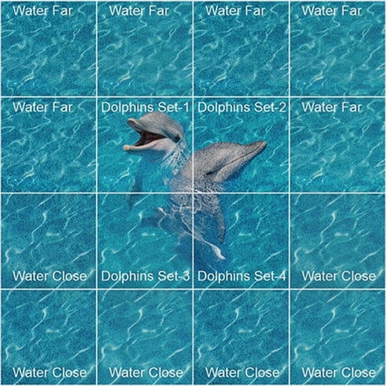 Mural gresowy 60x60 DOLPHINES SET 4/4 SUGAR - obrazek 2