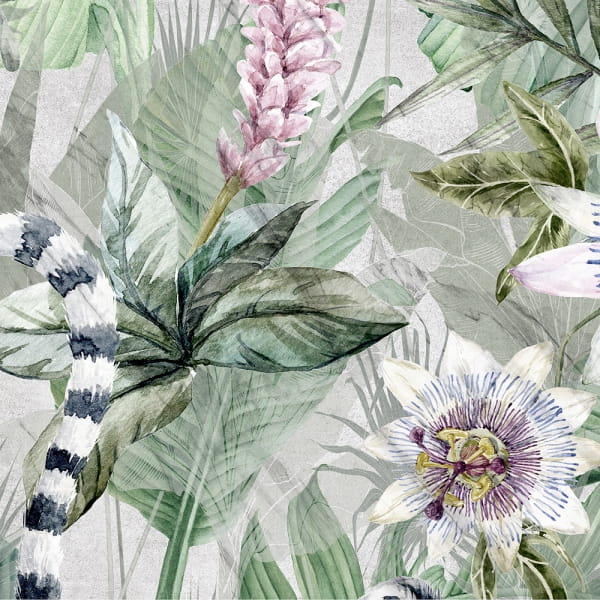 Mural gresowy 60x60 EXOTIC GREY LEMUR 3/4 MAT