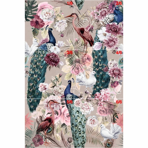Mural gresowy 60x60 GLAMOUR-5 5/6 (CZAPLE) MAT - obrazek 3
