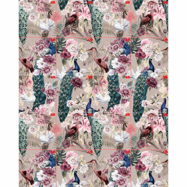 Mural gresowy 60x60 GLAMOUR-5 6/6 (CZAPLE) MAT - obrazek 2