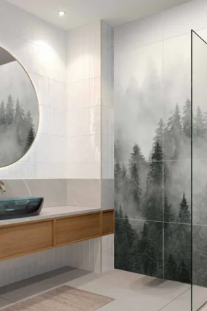 Ceramik Studio Obraz Wielkoformatowy płytka gres MISTIC CZARNO BIAŁY 300×120