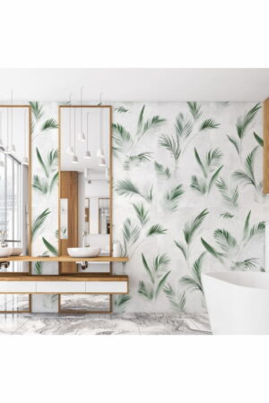 Mural gresowy 120x60 SOFT PALMS-2 CEMENT A SUGAR