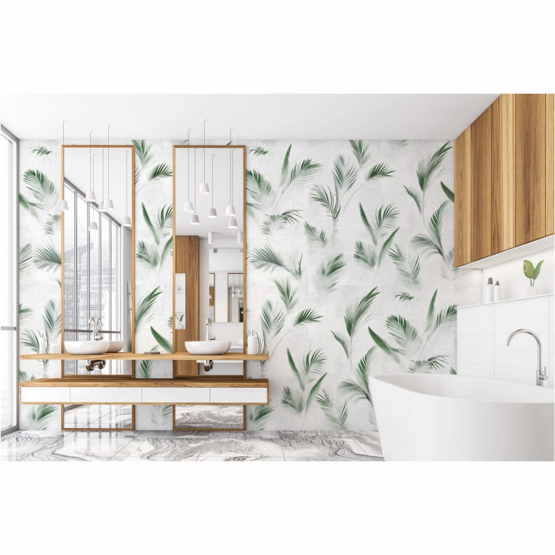 Mural gresowy 120x60 SOFT PALMS-2 CEMENT C SUGAR - obrazek 2