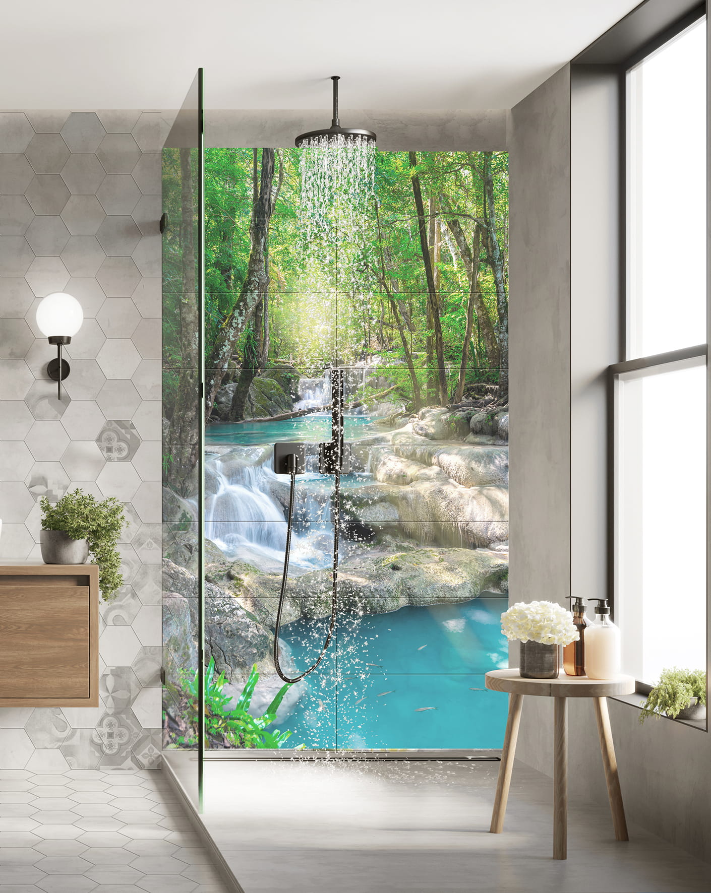 Ceramik Studio Obraz Wielkoformatowy ceramiczna obraz Wodospad 240×120 - obrazek 3