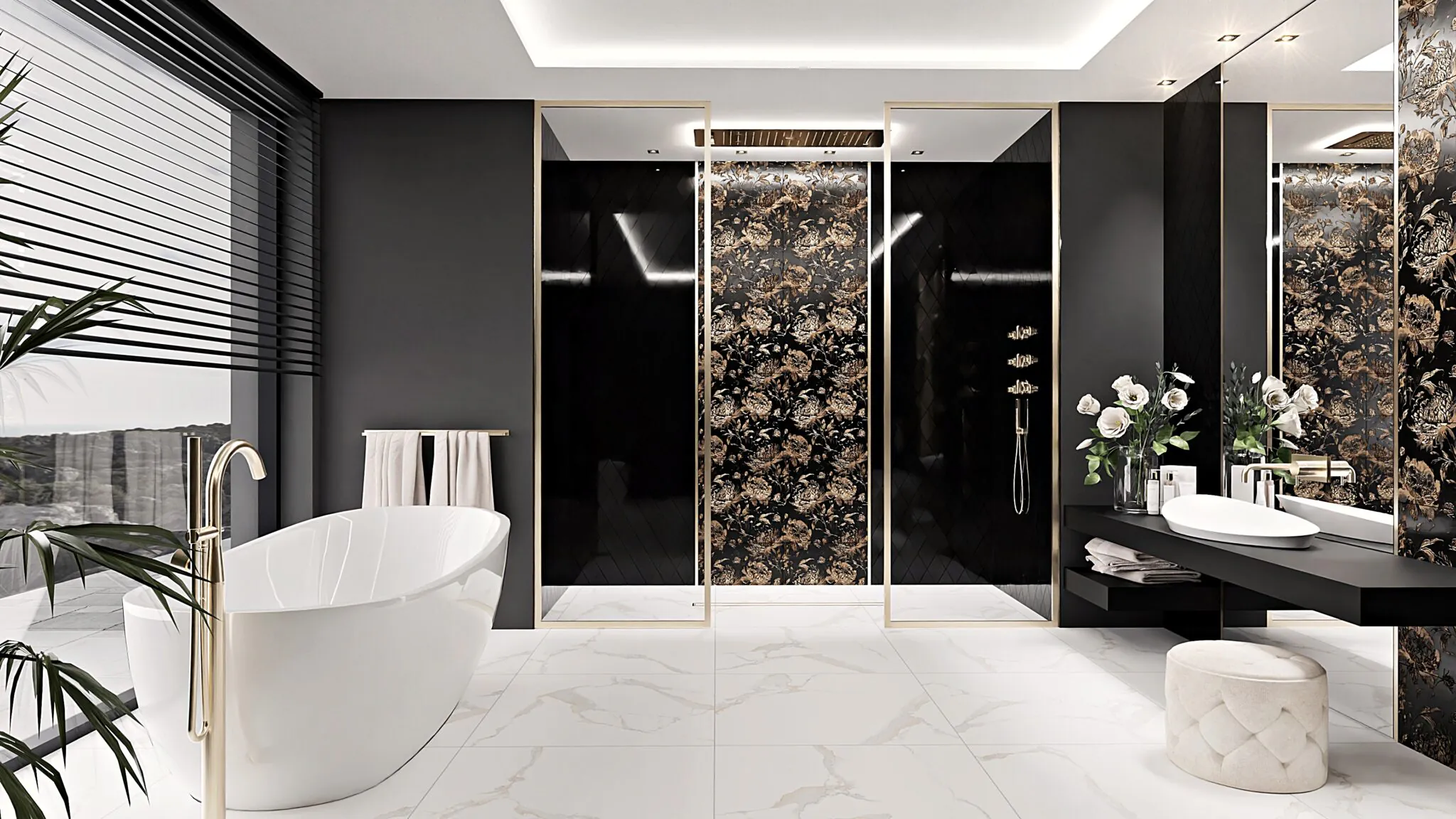 Ceramik Studio Obraz Wielkoformatowy płytka ceramiczna obraz Glamour Gold 120×120 - obrazek 6