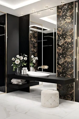 Ceramik Studio Obraz Wielkoformatowy płytka ceramiczna obraz Glamour Gold 120×120