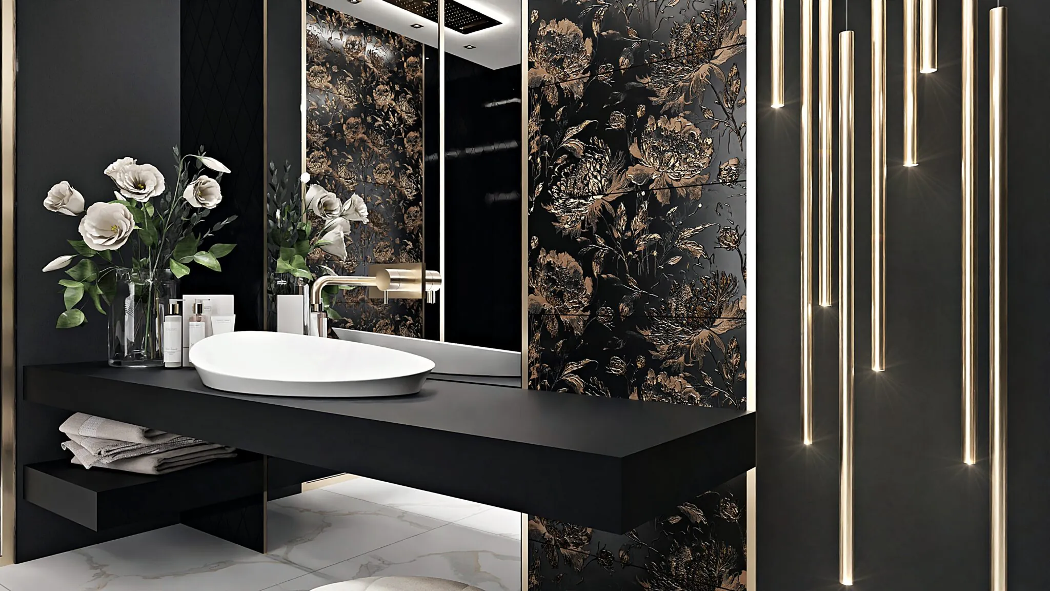 Ceramik Studio Obraz Wielkoformatowy płytka ceramiczna obraz Glamour Gold 120×120 - obrazek 8