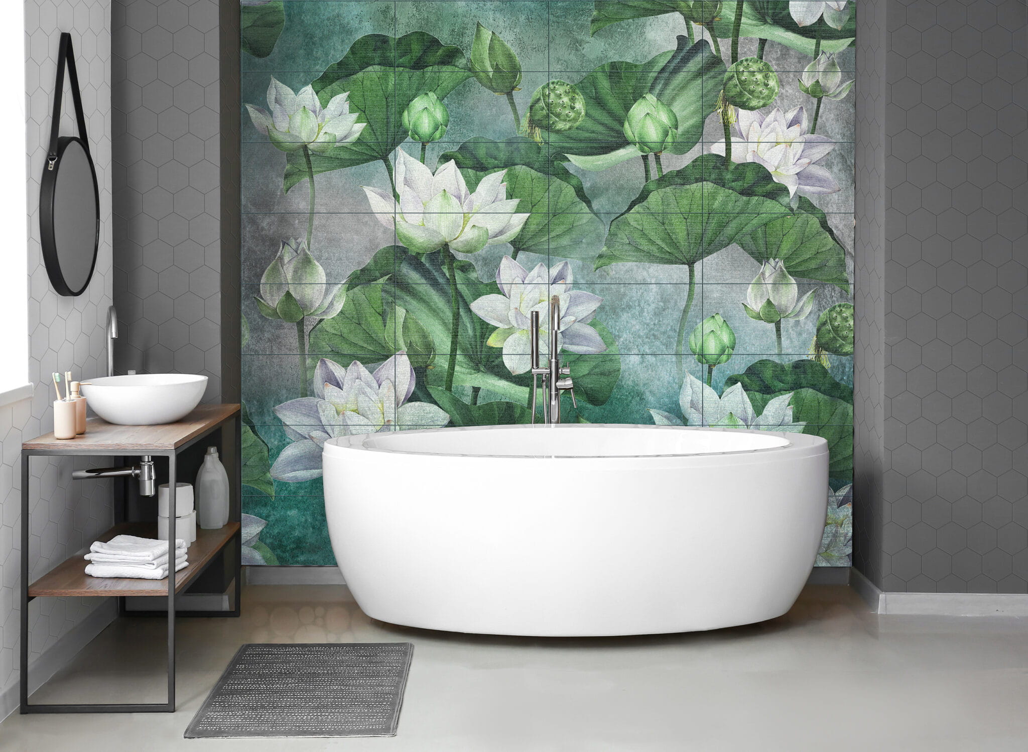 Ceramik Studio Obraz Wielkoformatowy Ceramiczny Nenufary 240×240